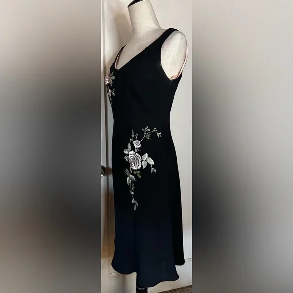 Vintage 90’s y2k Dainty Floral Midi Tulip Dress Gilmore Girls Lorelai Garden - Picture 3 of 13